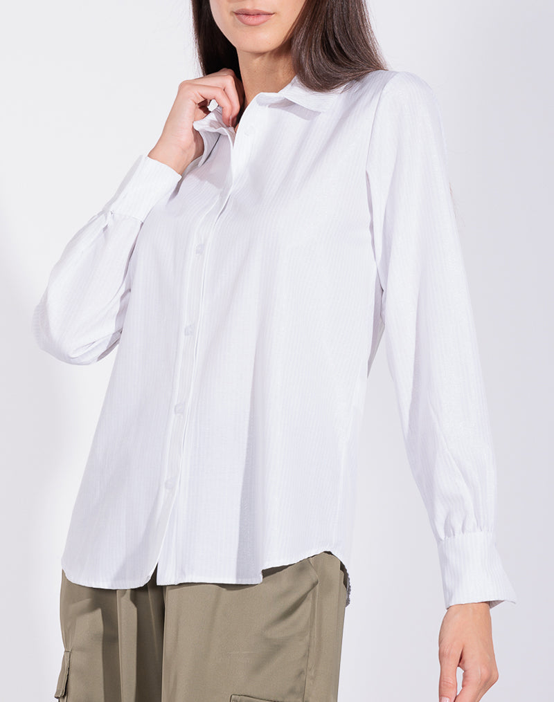 Risskio Maya - Camicia a righe argentate